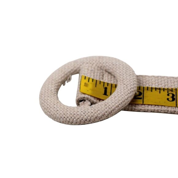 CLASSIC BEIGE CANVAS POLYESTER 1 5/8"Wd DRESS CASUAL WOMEN'S BELT Size S (t61 - Picture 9 of 12